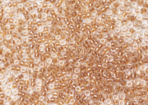 Бисер Япония MIYUKI Seed Beads 15/0 5г 1522 медовый кристалл игристый бежевая линия внутри