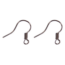 " Zlatka" Швензы для бисера DC- 071/ 10 15 мм 10 шт №03 под черный никель