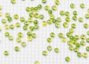 Бисер Чехия круглый 10/0 500г 81012 прозрачный желтый с морской волны прокрасом блестящий (желто-зеленый)